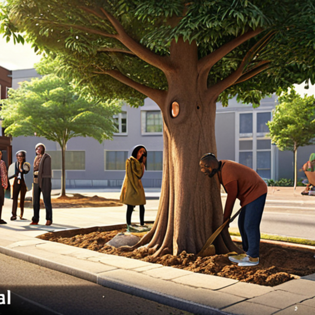 **

A diverse group of people collaborating on a local community project, perhaps planting trees or designing a public space. Focus on the feeling of positive impact and community engagement. Style: realistic, warm lighting. Keywords: community, local government, project, collaboration, impact, improvement.

**